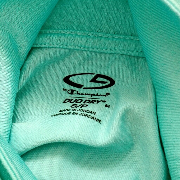 Champion Aqua Blue 1/4 Zip Pullover Run Small - Picture 4 of 7